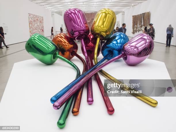 Broad Museum Tulips by Jeff Koons on May 5, 2017 in Los Angeles, California.