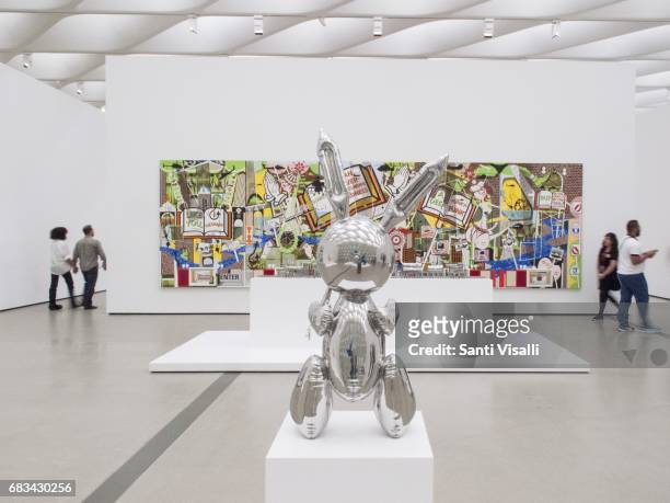 Broad Museum Rabbit by Jeff Koons on May 5, 2017 in Los Angeles, California.