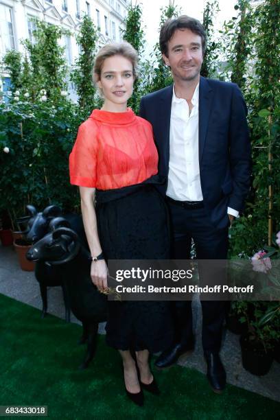 Natalia Vodianova and General manager of Berluti Antoine Arnault attend the "The Garden of Peter Marino" Book Signing at "Moulie Flowers" on May 15,...