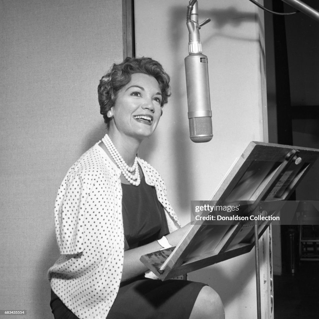 Connie Francis Recording in the Studio