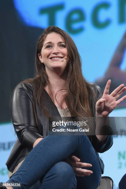 Co-Founder and CEO of WayUp Liz Wessel speaks onstage during TechCrunch Disrupt NY 2017 at Pier 36 on May 15, 2017 in New York City.