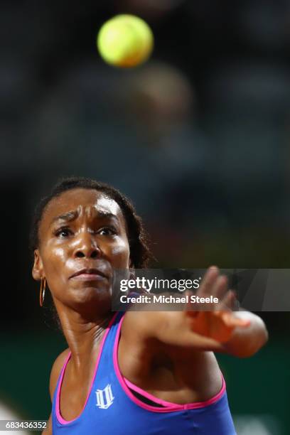 Venus Williams of USA in action during her forst round match againt Yaroslava Shvedova of Kazakhstan on Day Two of The Internazionali BNL d'Italia...