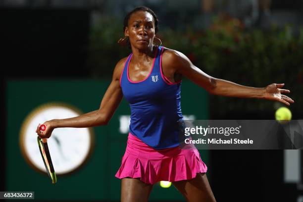 Venus Williams of USA in action during her forst round match againt Yaroslava Shvedova of Kazakhstan on Day Two of The Internazionali BNL d'Italia...