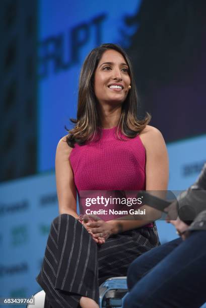 And Founder of Tala Shivani Siroya speaks onstage during TechCrunch Disrupt NY 2017 at Pier 36 on May 15, 2017 in New York City.