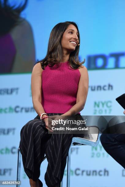 And Founder of Tala Shivani Siroya speaks onstage during TechCrunch Disrupt NY 2017 at Pier 36 on May 15, 2017 in New York City.