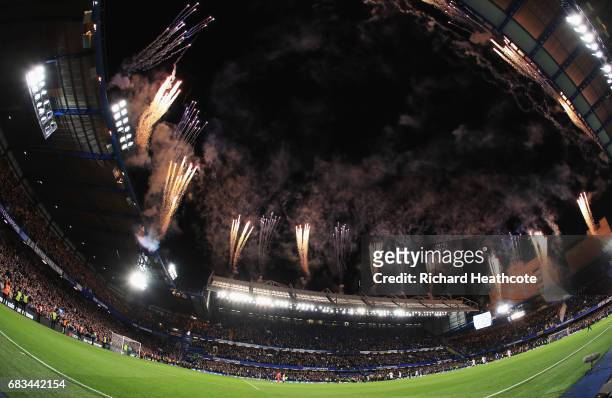 General view inside the stadium after the Premier League match between Chelsea and Watford at Stamford Bridge on May 15, 2017 in London, England.