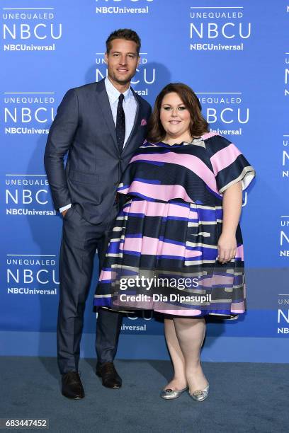 Justin Hartley and Chrissy Metz attend the 2017 NBCUniversal Upfront at Radio City Music Hall on May 15, 2017 in New York City.