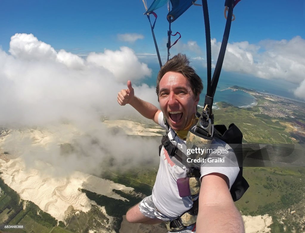 Skydiver selfie