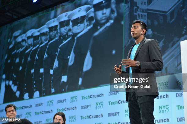 Co-Founder of Sunrise Health Shrenik Jain speaks onstage during Startup Battlefield at TechCrunch Disrupt NY 2017 at Pier 36 on May 15, 2017 in New...