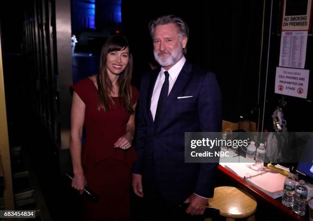 NBCUniversal Upfront in New York City on Monday, May 15, 2017 -- Pictured: Jessica Biel, Bill Pullman, "The Sinner" on USA Network --
