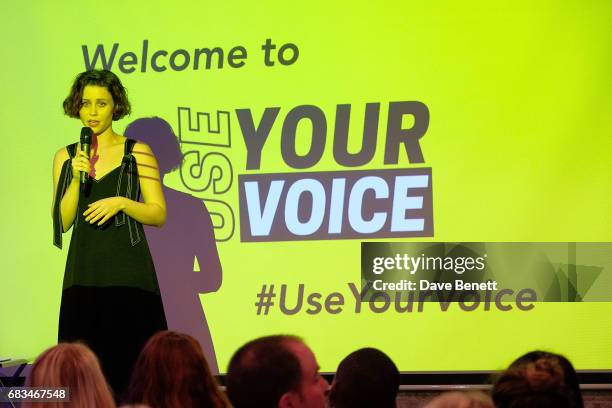 Billie JD Porter attends the 'Use Your Voice' event, addressing the state of political engagement across the UK, at Newspeak House on May 15, 2017 in...