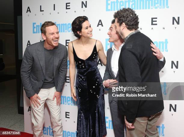 Michael Fassbender, Katherine Waterson, Billy Crudup and Danny McBride attend "Alien Covenant" Special Screening at Entertainment Weekly on May 15,...