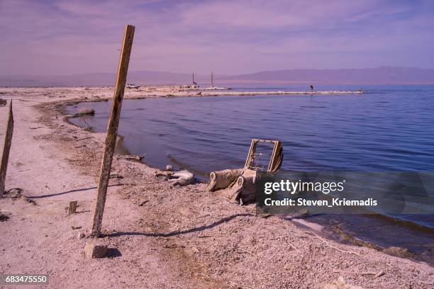 salton sea chair - salton sea stock pictures, royalty-free photos & images