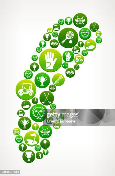 sweden golf and golfing green vector button pattern - midsummer scandinavia stock illustrations