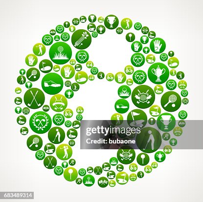 Info Golf and Golfing Green Vector Button Pattern Info Golf and Golfing Green Vector Button Pattern