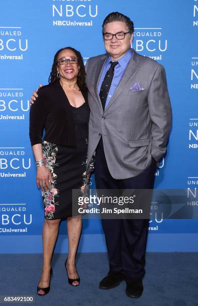 Actors S. Epatha Merkerson and Oliver Platt attend the 2017 NBCUniversal Upfront at Radio City Music Hall on May 15, 2017 in New York City.