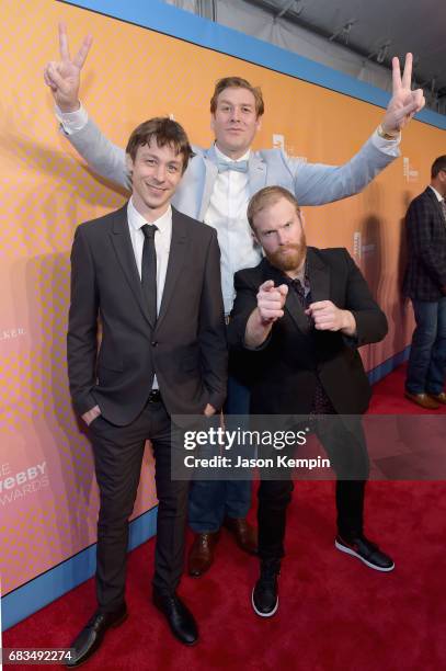 Ben Kissel, Marcus Parks, and Henry Zebrowski of Last Podcast on the Left attend the The 21st Annual Webby Awards at Cipriani Wall Street on May 15,...