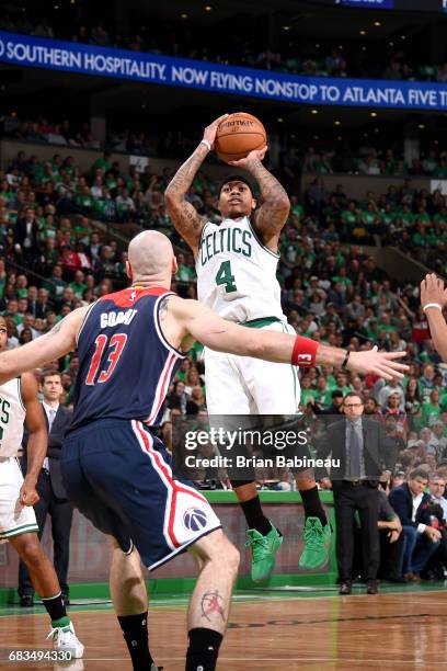 Isaiah Thomas of the Boston Celtics shoots the ball against the Washington Wizards during Game Seven of the Eastern Conference Semifinals of the 2017...