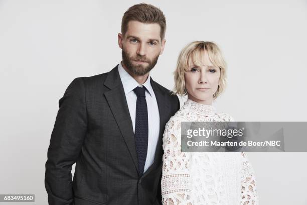 Mike Vogel and Anne Heche of "The Brave" pose for a photo during NBCUniversal Upfront Events - Season 2017 Portraits Session at Ritz Carlton Hotel on...