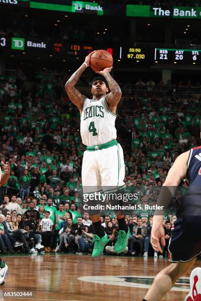 Isaiah Thomas of the Boston Celtics shoots the ball against the Washington Wizards during Game Seven of the Eastern Conference Semifinals of the 2017...