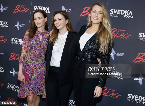 Alexis Bledel, Amber Tamblyn and Blake Lively attend "Paint It Black" New York premiere at the Museum of Modern Art on May 15, 2017 in New York City.