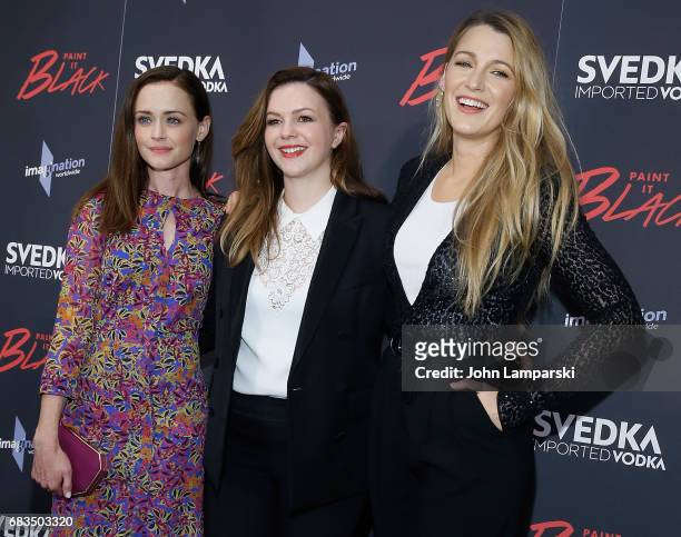 Alexis Bledel, Amber Tamblyn and Blake Lively attend "Paint It Black" New York premiere at the Museum of Modern Art on May 15, 2017 in New York City.