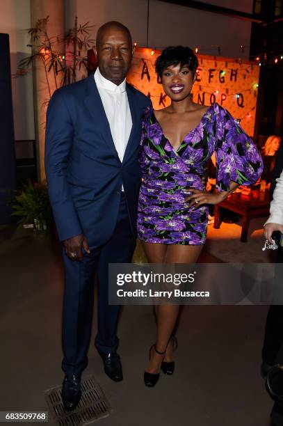 Dennis Haysbert of Reverie and Jennifer Hudson attend the Entertainment Weekly and PEOPLE Upfronts party presented by Netflix and Terra Chips at...