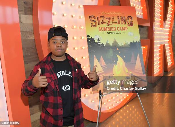 Benjamin Flores Jr. Attends Nickelodeon's Sizzling Summer Camp Special Event on May 15, 2017 in Burbank, California.