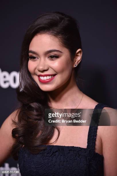 Auli'i Cravalho of Rise attends the Entertainment Weekly and PEOPLE Upfronts party presented by Netflix and Terra Chips at Second Floor on May 15,...