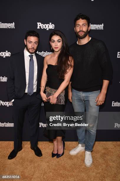 Hadi Tabbal, Natacha Karam and Noah Mills attend the Entertainment Weekly and PEOPLE Upfronts party presented by Netflix and Terra Chips at Second...