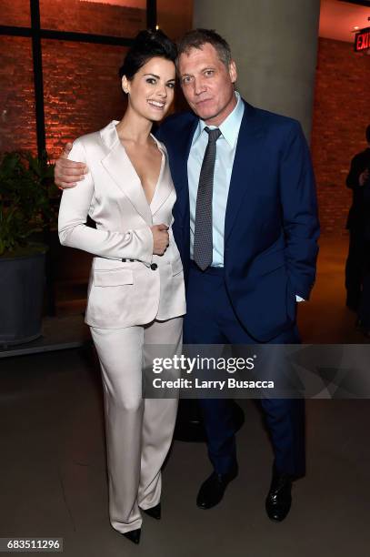 Jaimie Alexander and Holt McCallany attend the Entertainment Weekly and PEOPLE Upfronts party presented by Netflix and Terra Chips at Second Floor on...