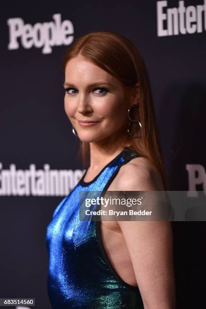 Darby Stanchfield of Scandal attends the Entertainment Weekly and PEOPLE Upfronts party presented by Netflix and Terra Chips at Second Floor on May...