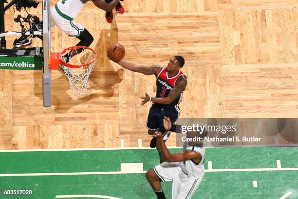 Bradley Beal of the Washington Wizards shoots the ball against the Boston Celtics during Game Seven of the Eastern Conference Semifinals of the 2017...