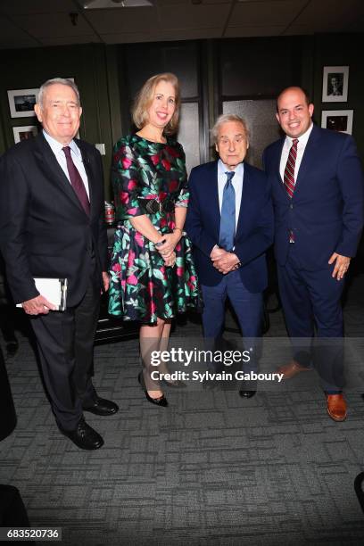 Dan Rather, Nancy Gibbs, Sir Harold Evans and Brian Stelter attend 92Y Gala at 92nd Street Y on May 15, 2017 in New York City.