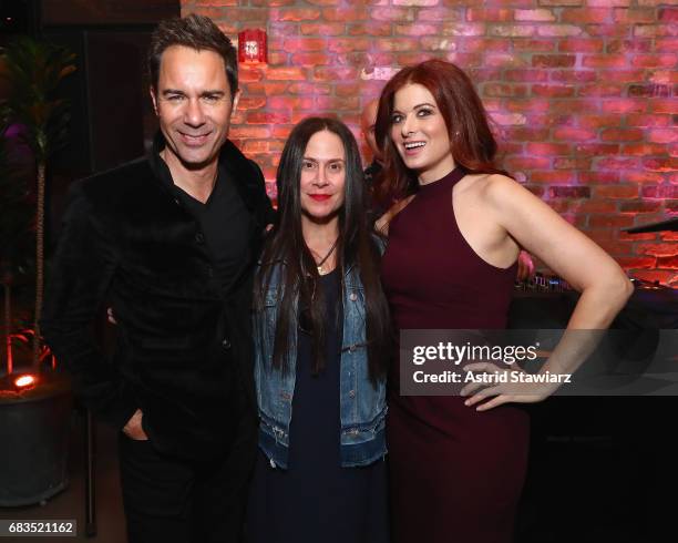 Eric McCormack, guest and Debra Messing attend the Entertainment Weekly and PEOPLE Upfronts party presented by Netflix and Terra Chips at Second...