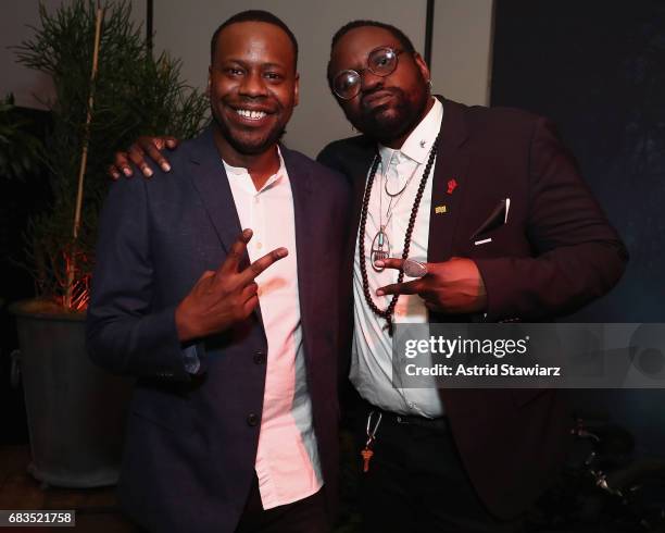 Malcolm Barrett and Brian Tyree Henry attend the Entertainment Weekly and PEOPLE Upfronts party presented by Netflix and Terra Chips at Second Floor...