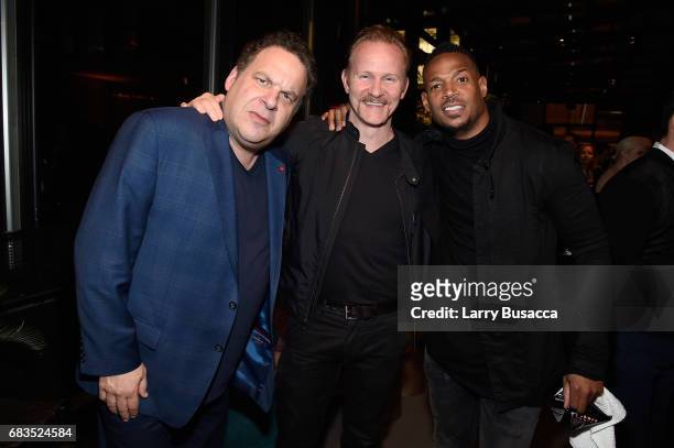 Jeff Garlin, Morgan Spurlock and Marlon Wayans attends the Entertainment Weekly and PEOPLE Upfronts party presented by Netflix and Terra Chips at...