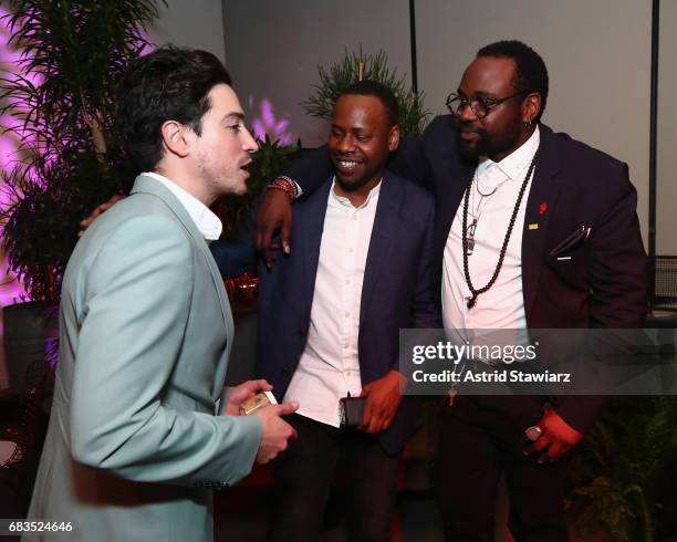 Ben Feldman, Malcolm Barrett, and Brian Tyree Henry attend the Entertainment Weekly and PEOPLE Upfronts party presented by Netflix and Terra Chips at...