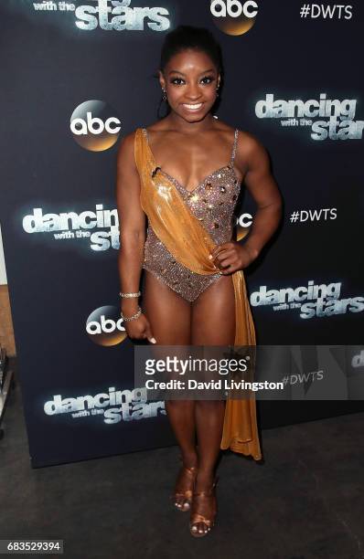 Olympian Simone Biles attends "Dancing with the Stars" Season 24 at CBS Televison City on May 15, 2017 in Los Angeles, California.