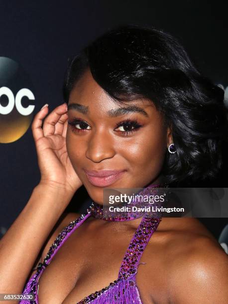 Fifth Harmony member Normani Kordei attends "Dancing with the Stars" Season 24 at CBS Televison City on May 15, 2017 in Los Angeles, California.