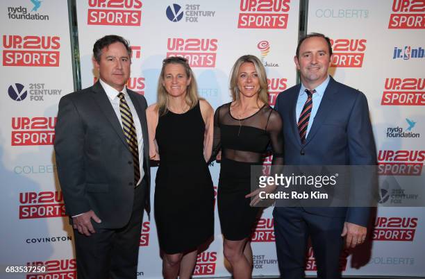 Mollie Marcoux Samaan, Cara Morey and Dan Mannix attend the Up2Us Sports Gala 2017 at Guastavino's on May 15, 2017 in New York City.