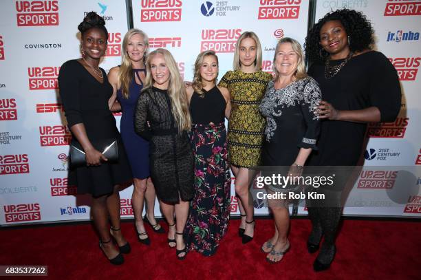 Sugar Rodgers, Camille Duvall, Donna Weinbrecht, Sasha DiGiulian, Kim Vandenberg, Dawn Reilly and Kym Hampton attends the Up2Us Sports Gala 2017 at...