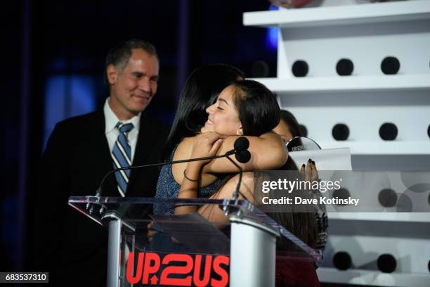 Award Recipient Coach Delmy Del Cid and Meredith Cazales attends the Up2Us Sports Gala 2017 at Guastavino's on May 15, 2017 in New York City.