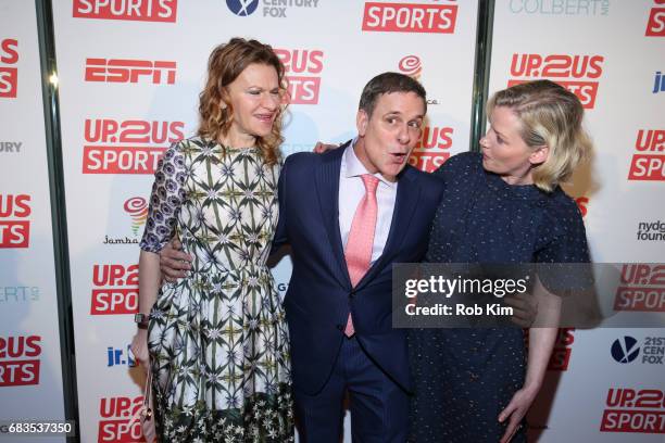 Sandra Bernhard, Dr. David Colbert and Gretchen Mol attend the Up2Us Sports Gala 2017 at Guastavino's on May 15, 2017 in New York City.