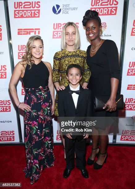 Sasha DiGiulian, Kim Vandenberg and Sugar Rodgers attend the Up2Us Sports Gala 2017 at Guastavino's on May 15, 2017 in New York City.