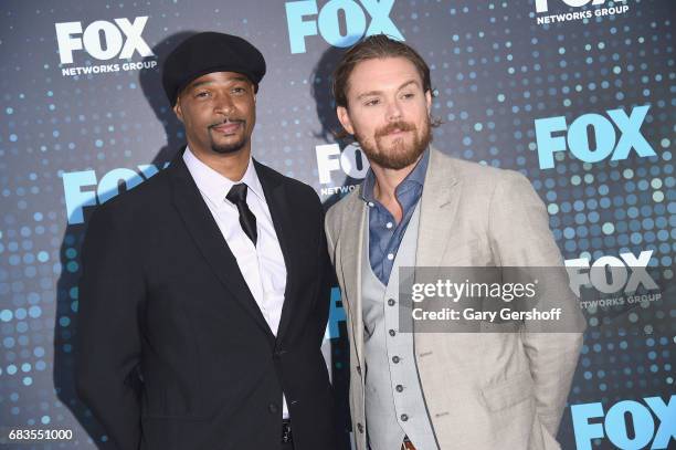 Actors Damon Wayans and Clayne Crawford of the show 'Lethal Weapon' attend the FOX Upfront on May 15, 2017 in New York City.