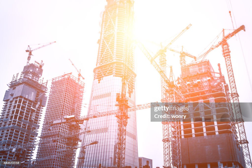 Construction sites in Beijing guomao