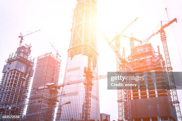 construction sites in beijing guomao - empty office floor stock pictures, royalty-free photos & images