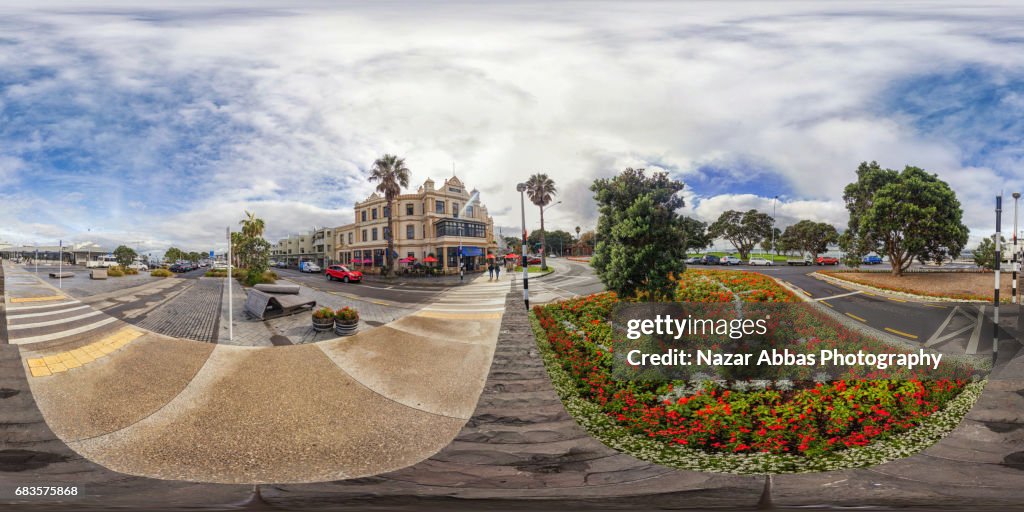 Equirectangular Panorama Of Devonport, Auckland, New Zealand.