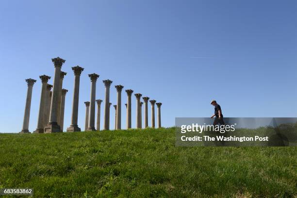 Gary Childs of Alexandria visits the National Capitol Columns at the U.S. National Arboretum in Washington, DC on May 1, 2013. As part of the...